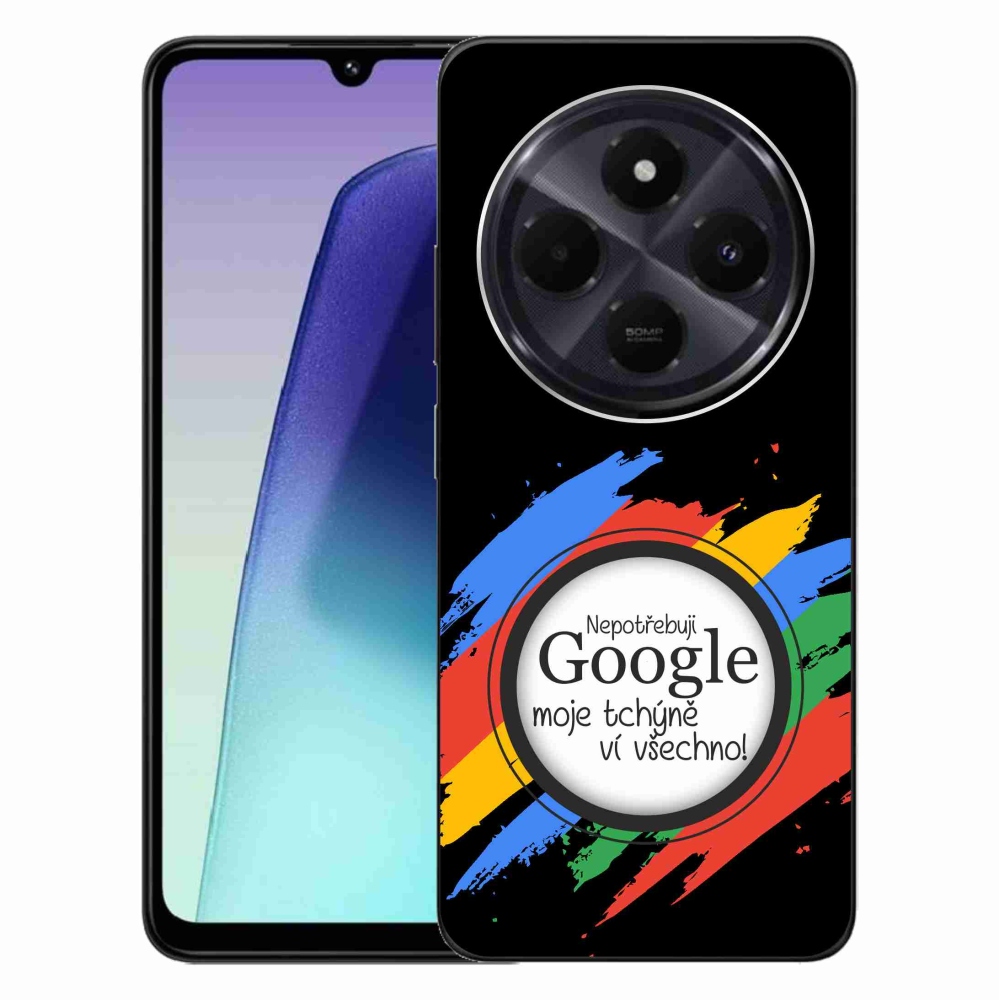 Gelový kryt mmCase na Xiaomi Redmi 14C/Poco C75 - tchýně ví všechno černé pozadí