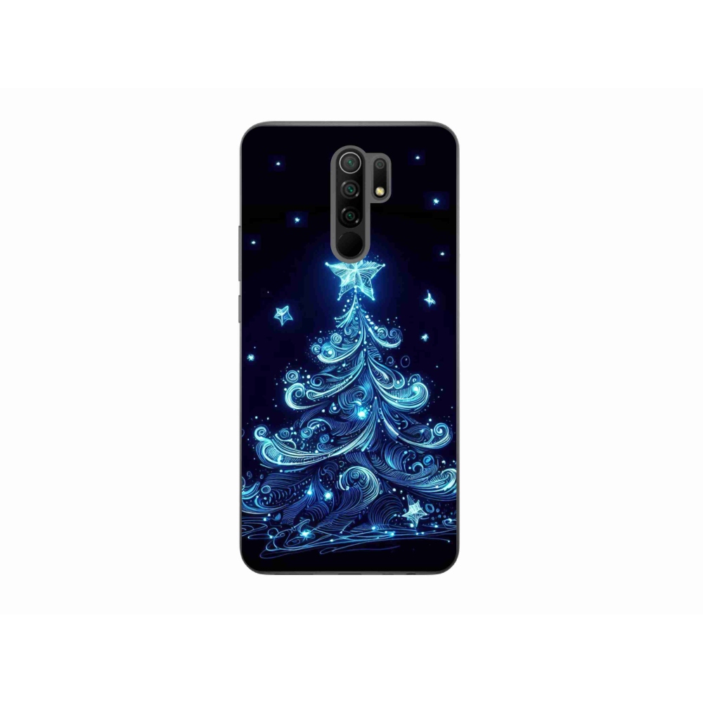 Gelový kryt mmCase na Xiaomi Redmi 9 - neonový vánoční stromek 4