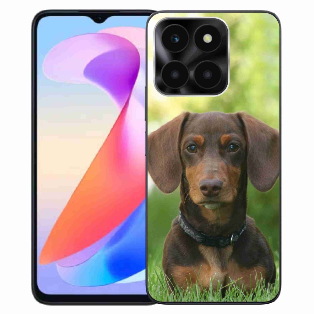 Gelový obal mmCase na Honor X6a - hnědý jezevčík
