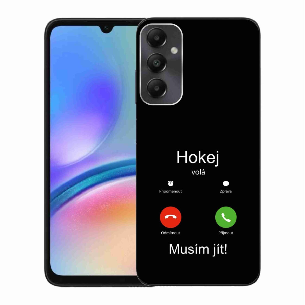 Gelový kryt mmCase na Samsung Galaxy A05s - hokej volá černé pozadí