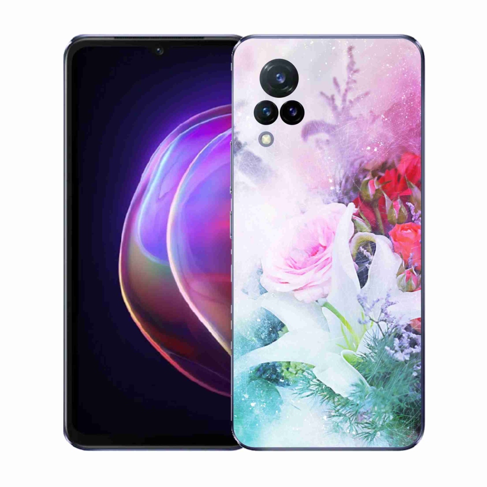 Gelový kryt mmCase na Vivo V21 4G/5G - květiny 4