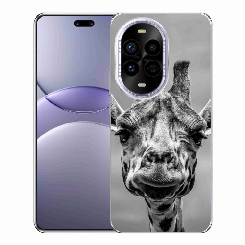 Gelový kryt mmCase na Huawei Nova 13 Pro 5G - černobílá žirafa