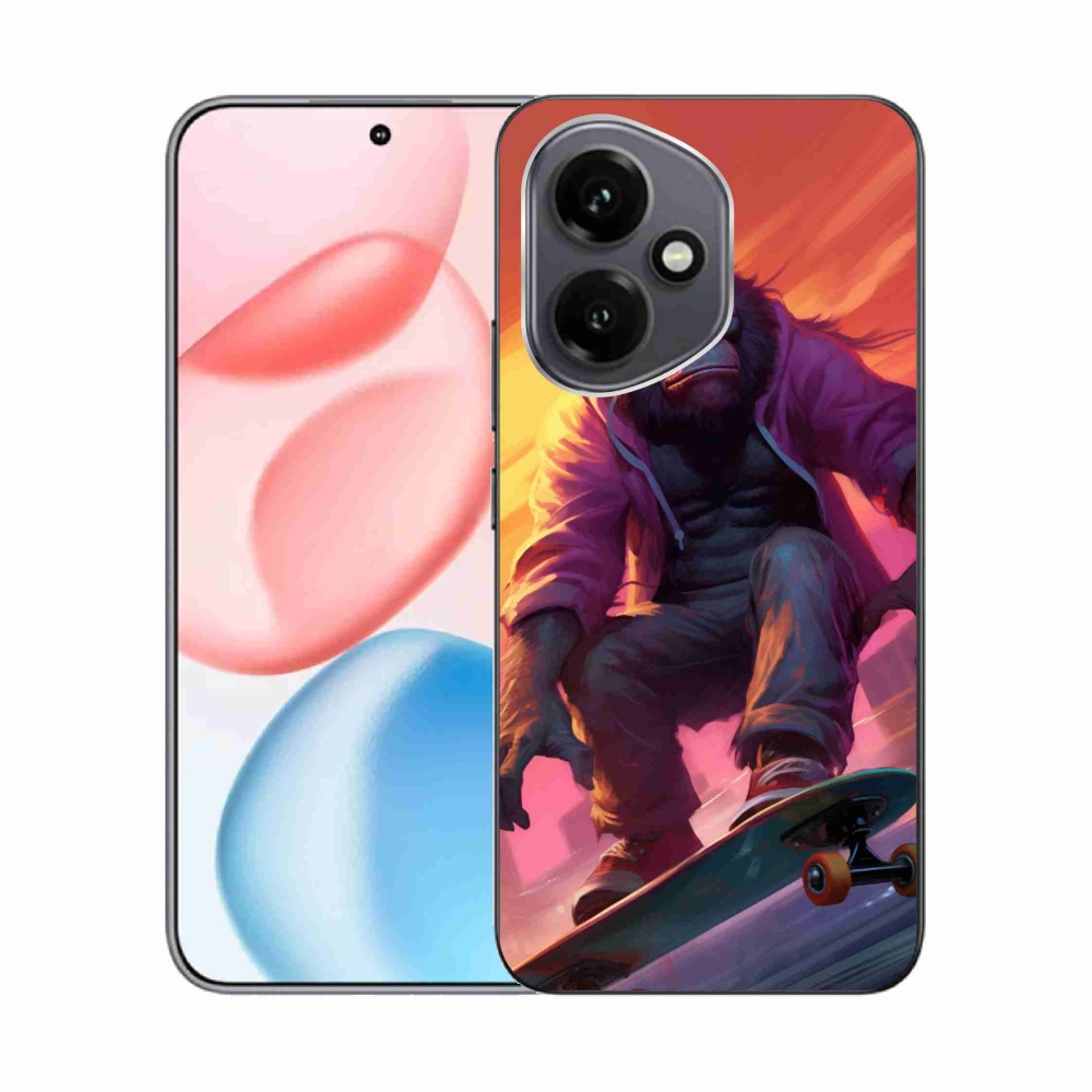 Gelový kryt mmCase na Honor 400 - gorila na skateboardu