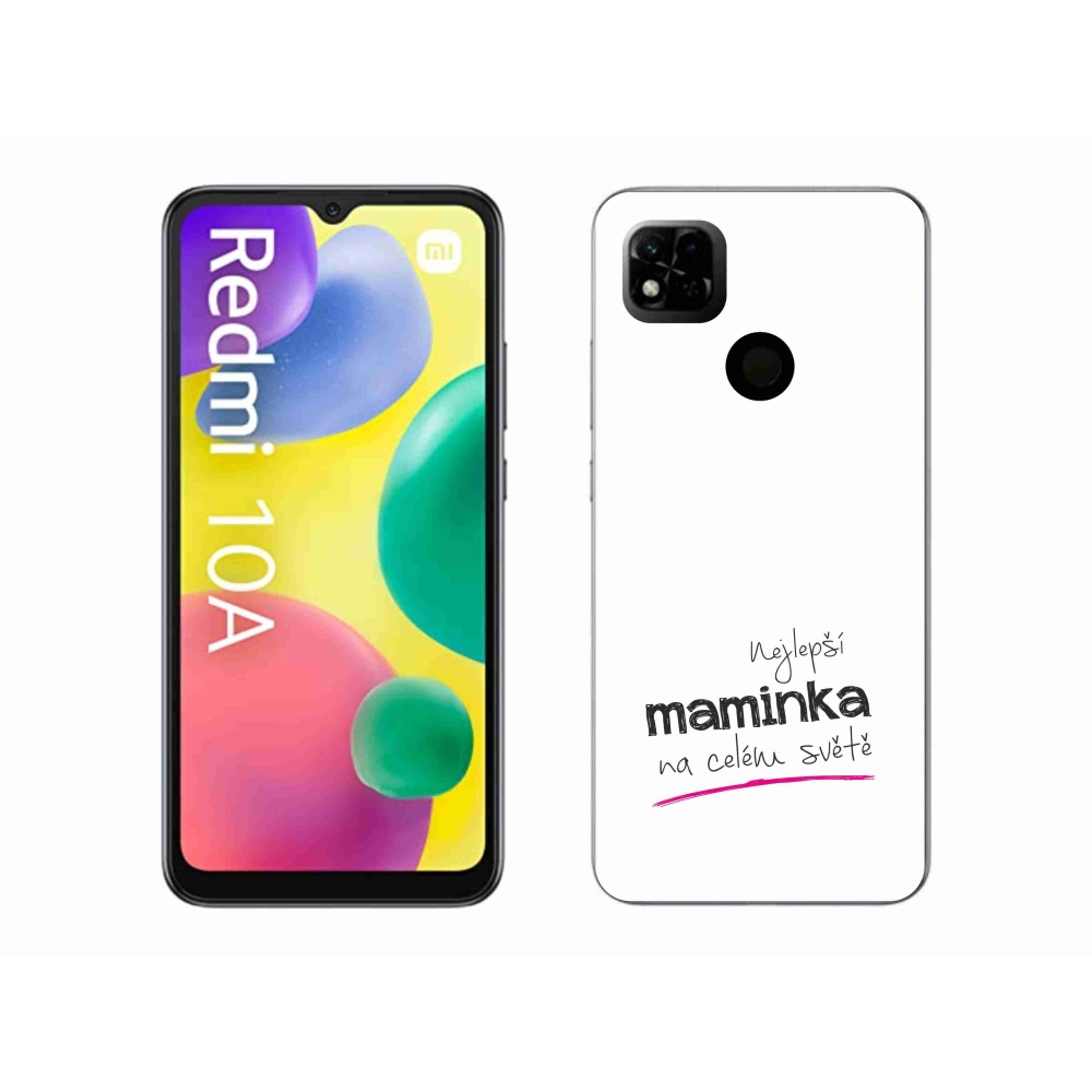 Gelový kryt mmCase na Xiaomi Redmi 10A - nejlepší maminka 4 bílé pozadí
