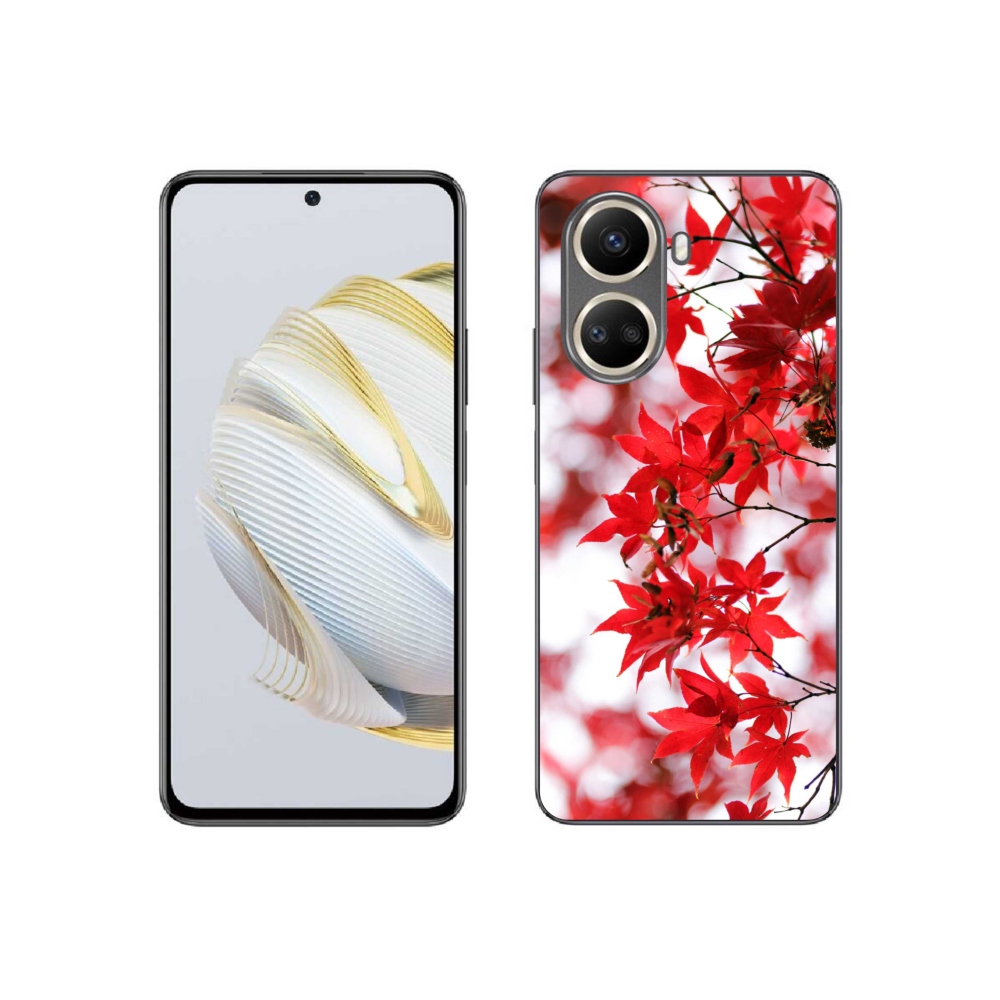 Gelový kryt mmCase na Huawei Nova 10 SE - červené listy