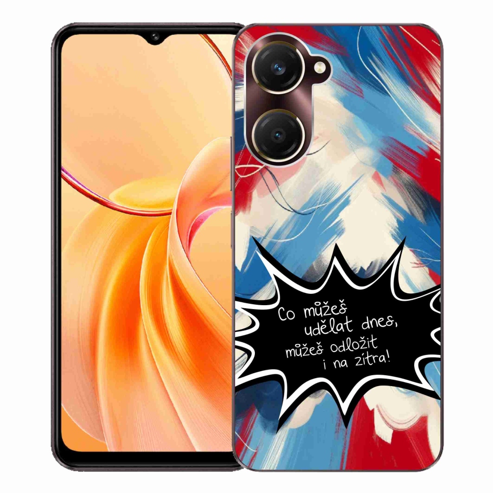 Gelový kryt mmCase na Vivo Y28s 5G - vtipný text 9 černé pozadí