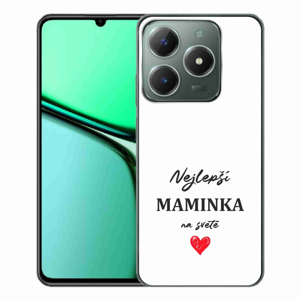 Gelový kryt mmCase na Realme C61 - nejlepší maminka 1 bílé pozadí