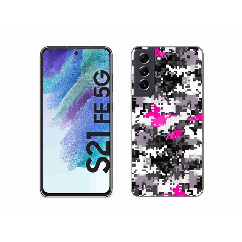 Gelový kryt mmCase na Samsung Galaxy S21 FE 5G - maskáčový vzor 4