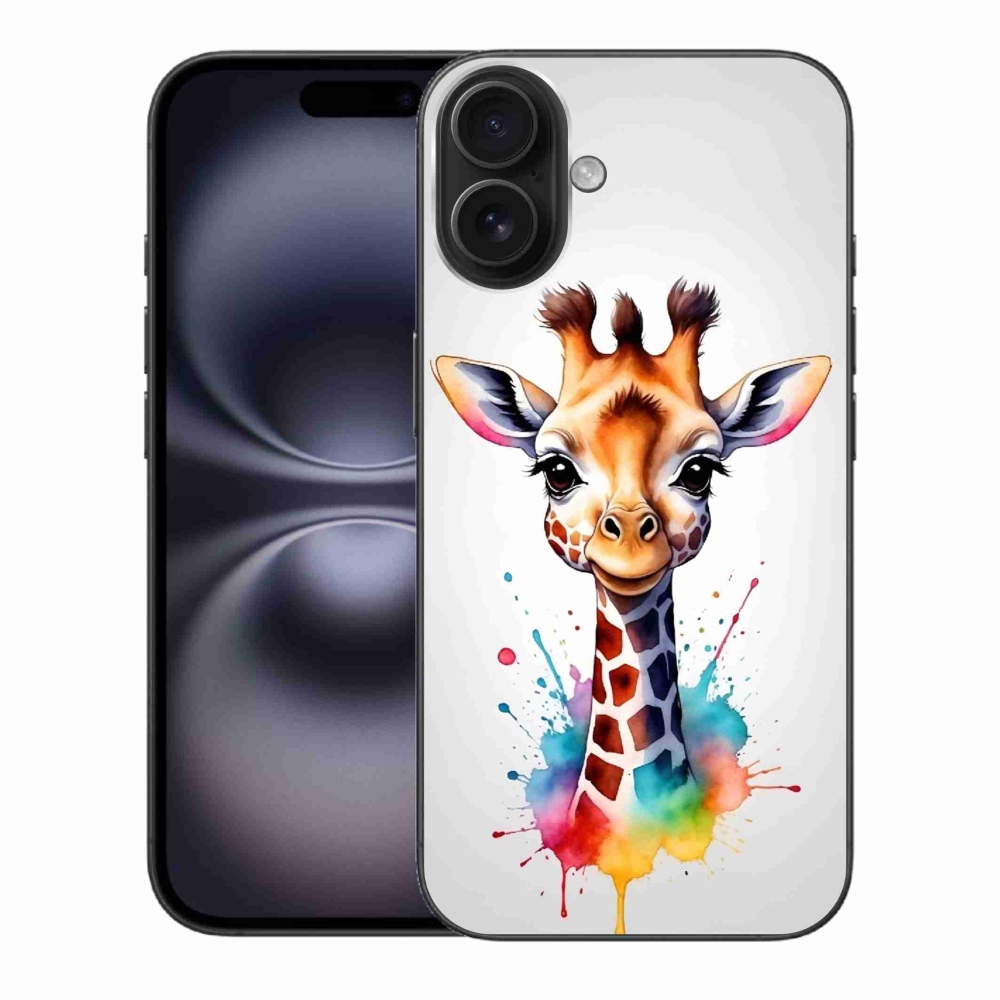 Gelový kryt mmCase na iPhone 16 Plus - žirafa 1