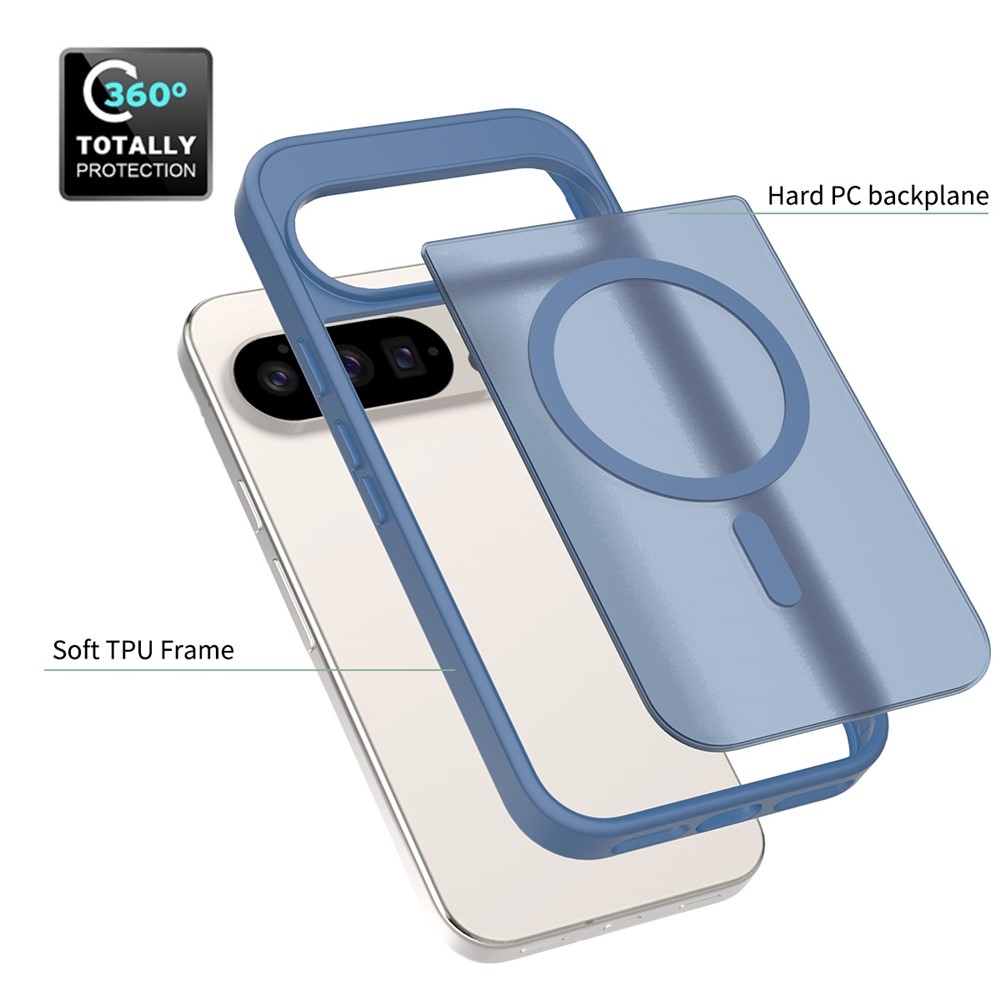 Skin gelový obal s pevnými zády a podporou MagSafe na Google Pixel 10 Pro/Pixel 10 - modrý
