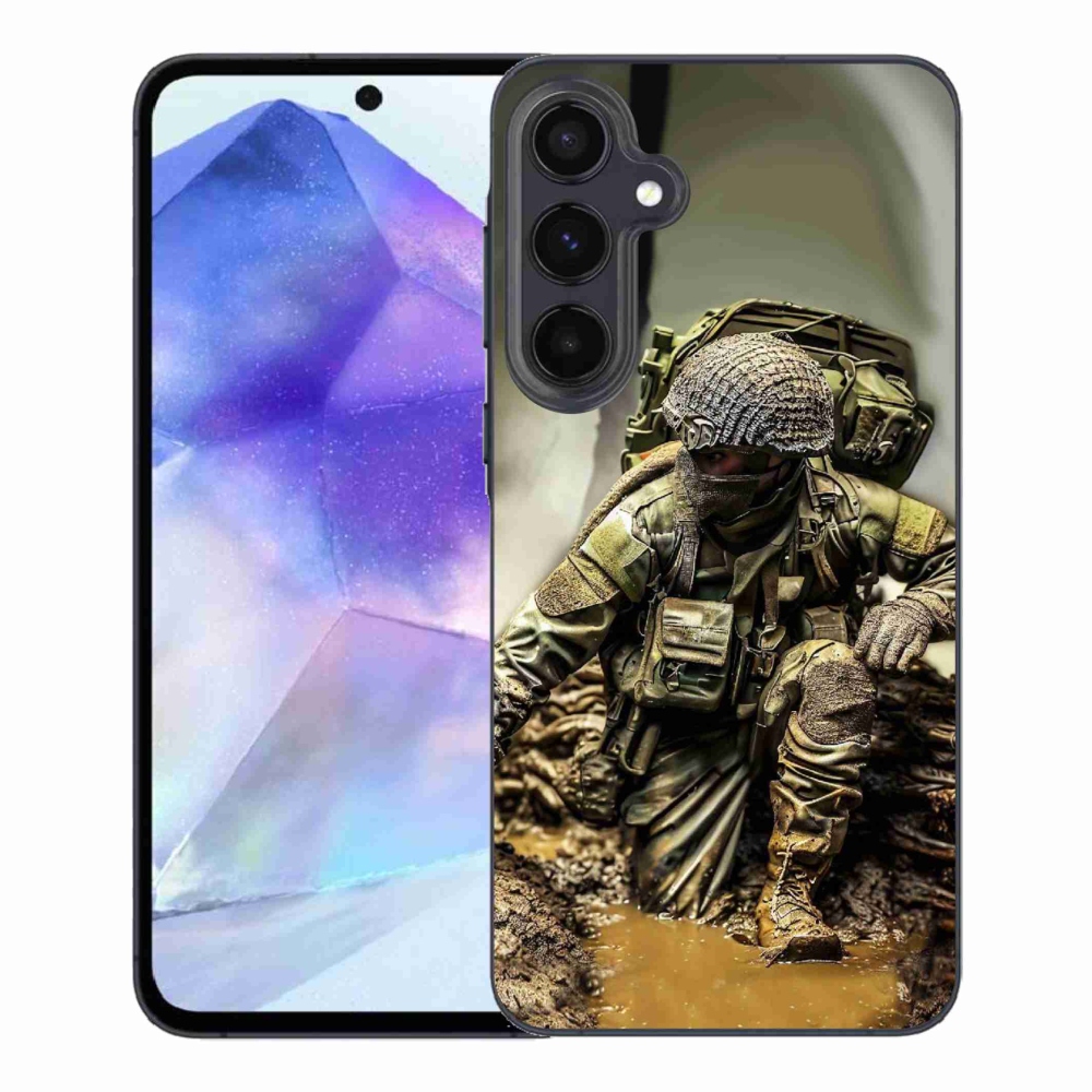 Gelový kryt mmCase na Samsung Galaxy A55 5G - voják
