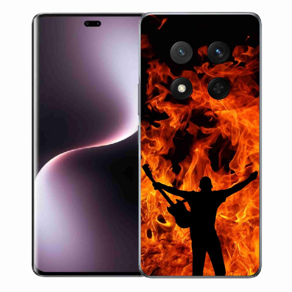 Gelový kryt mmCase na Honor Magic 7 Lite 5G - muzikant a oheň