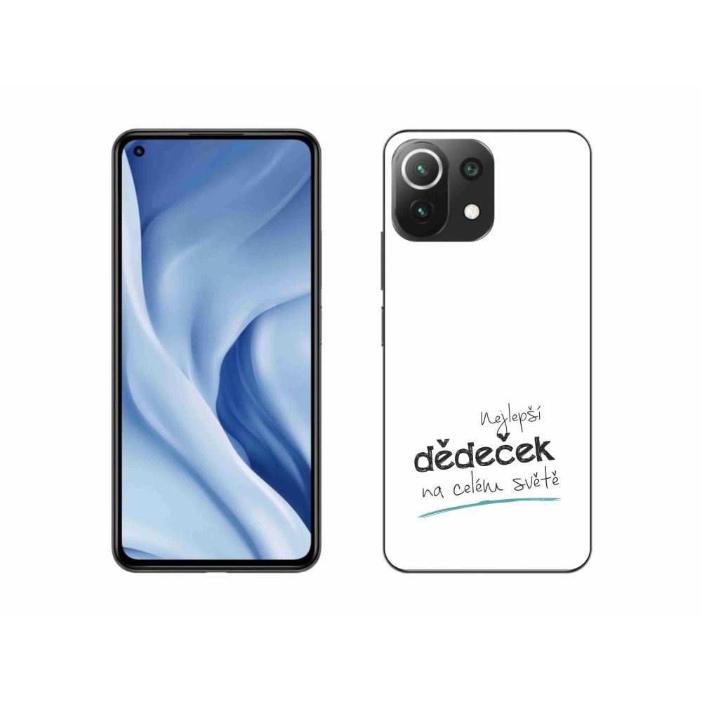 Gelový kryt mmCase na Xiaomi 11 Lite 5G NE - nejlepší dědeček 3 bílé pozadí