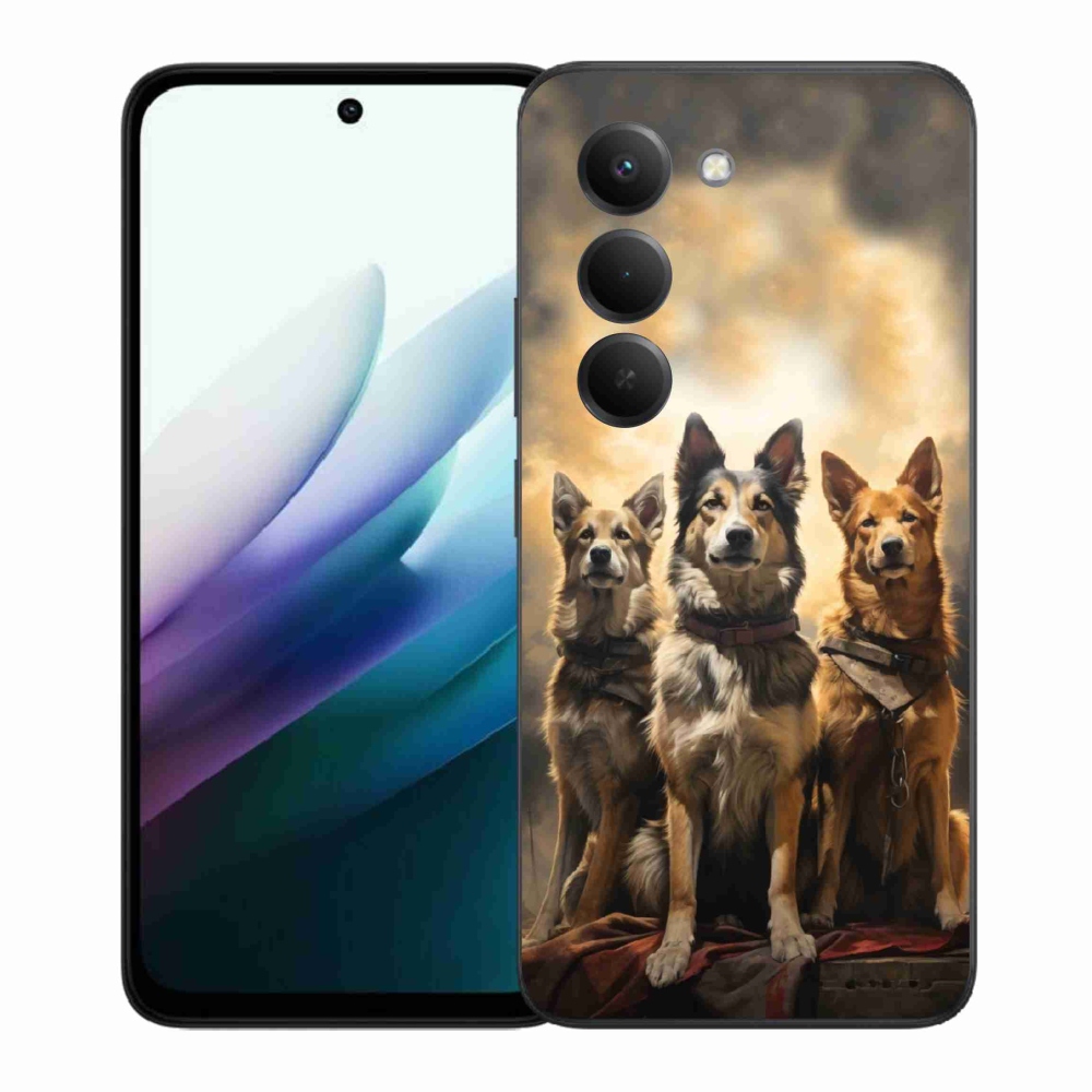 Gelový kryt mmCase na Xiaomi Redmi 15 4G/5G (171mm) - tři psi