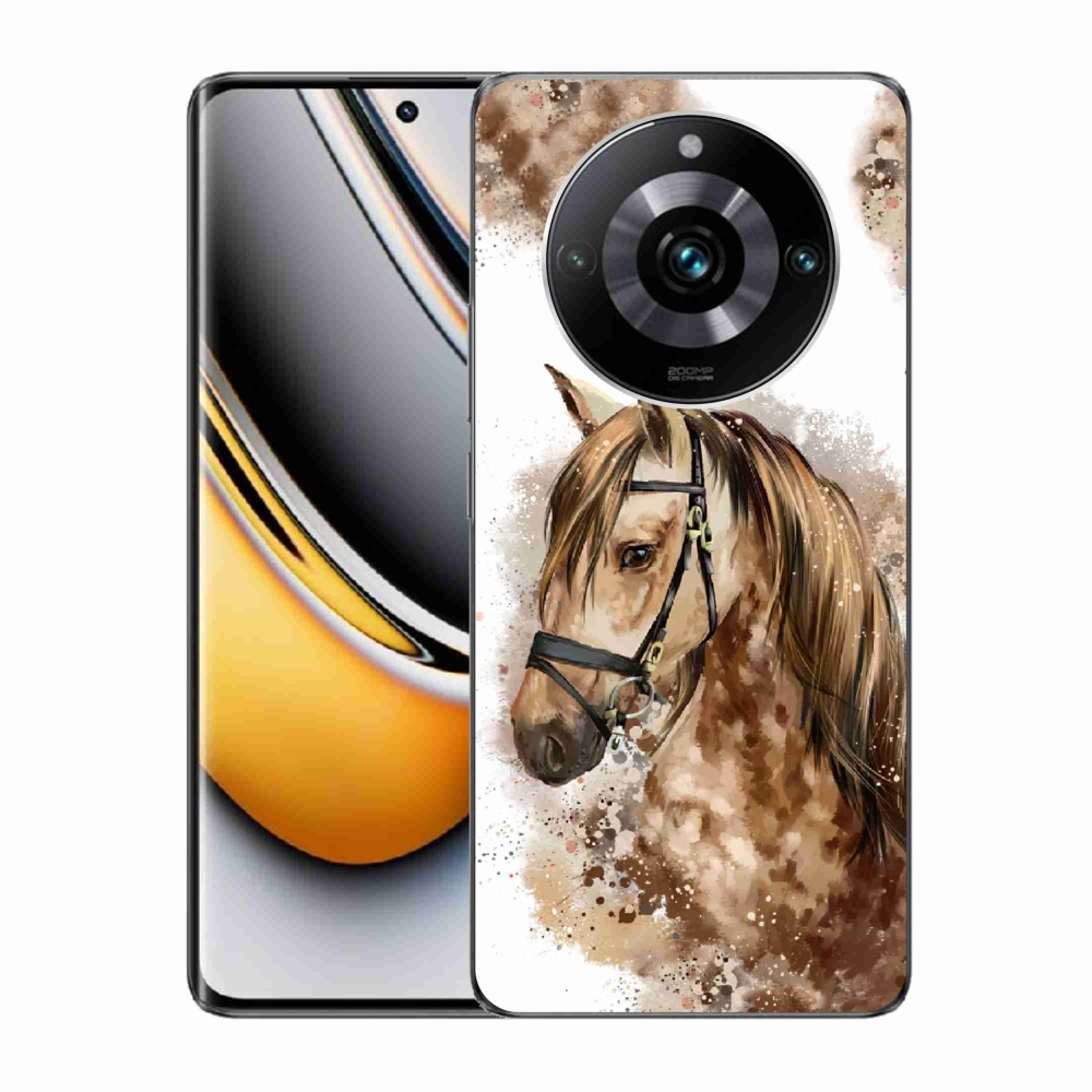 Gelový kryt mmCase na Realme 11 Pro/11 Pro+ - hnědý kreslený kůň