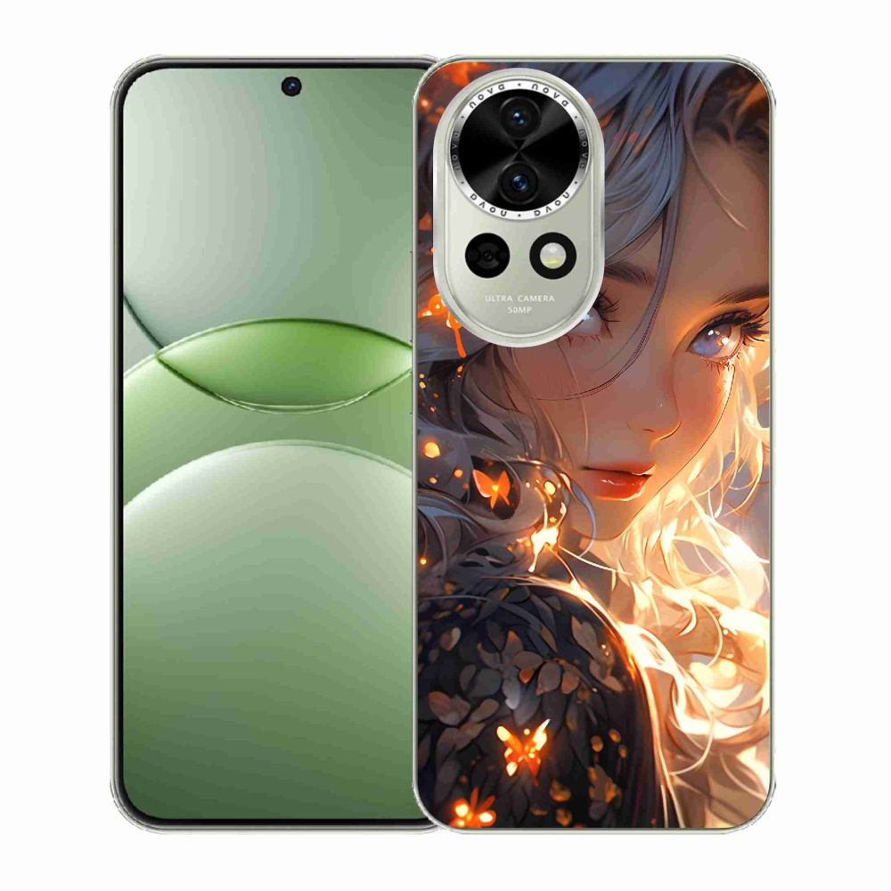 Gelový kryt mmCase na Huawei Nova 13 5G - dívka a motýli