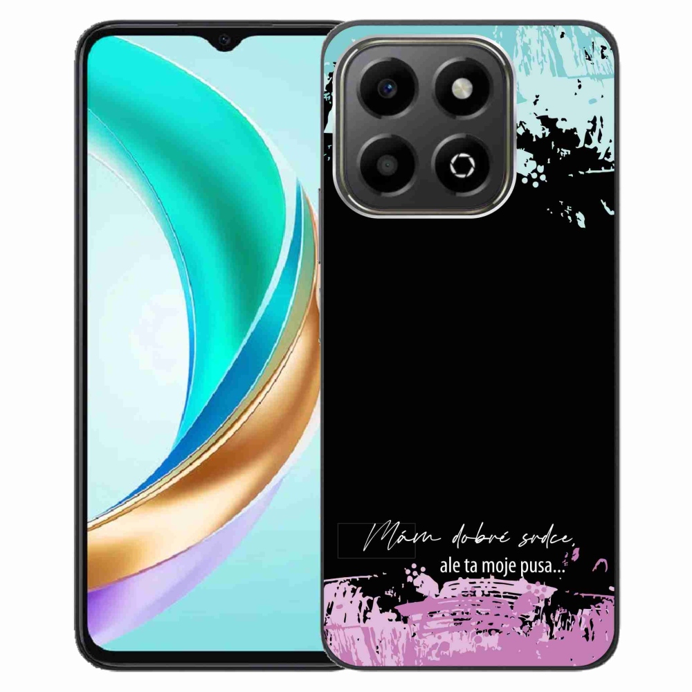 Gelový kryt mmCase na Honor X6b - vtipný text 3 černé pozadí