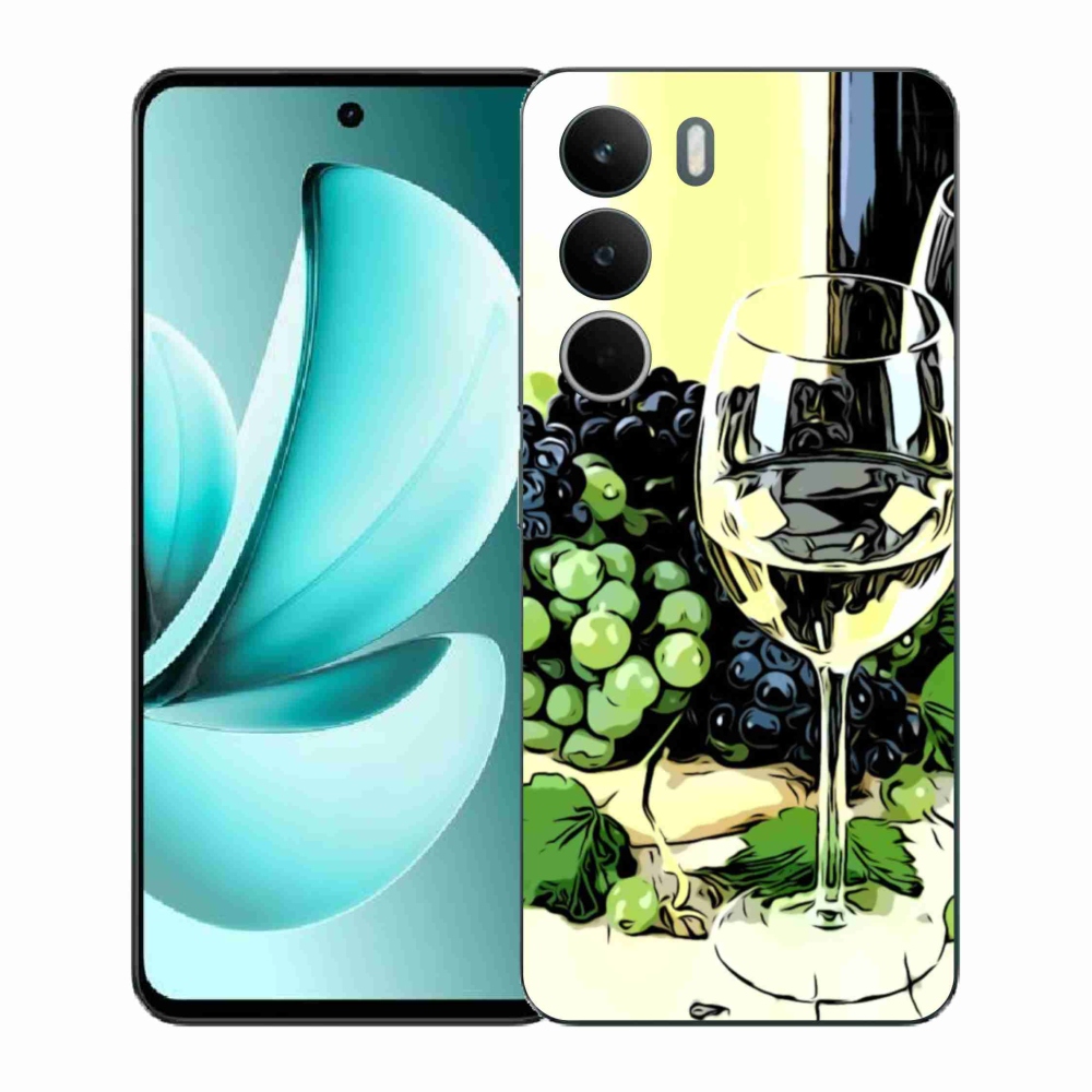 Gelový kryt mmCase na Realme C71 - sklenka vína