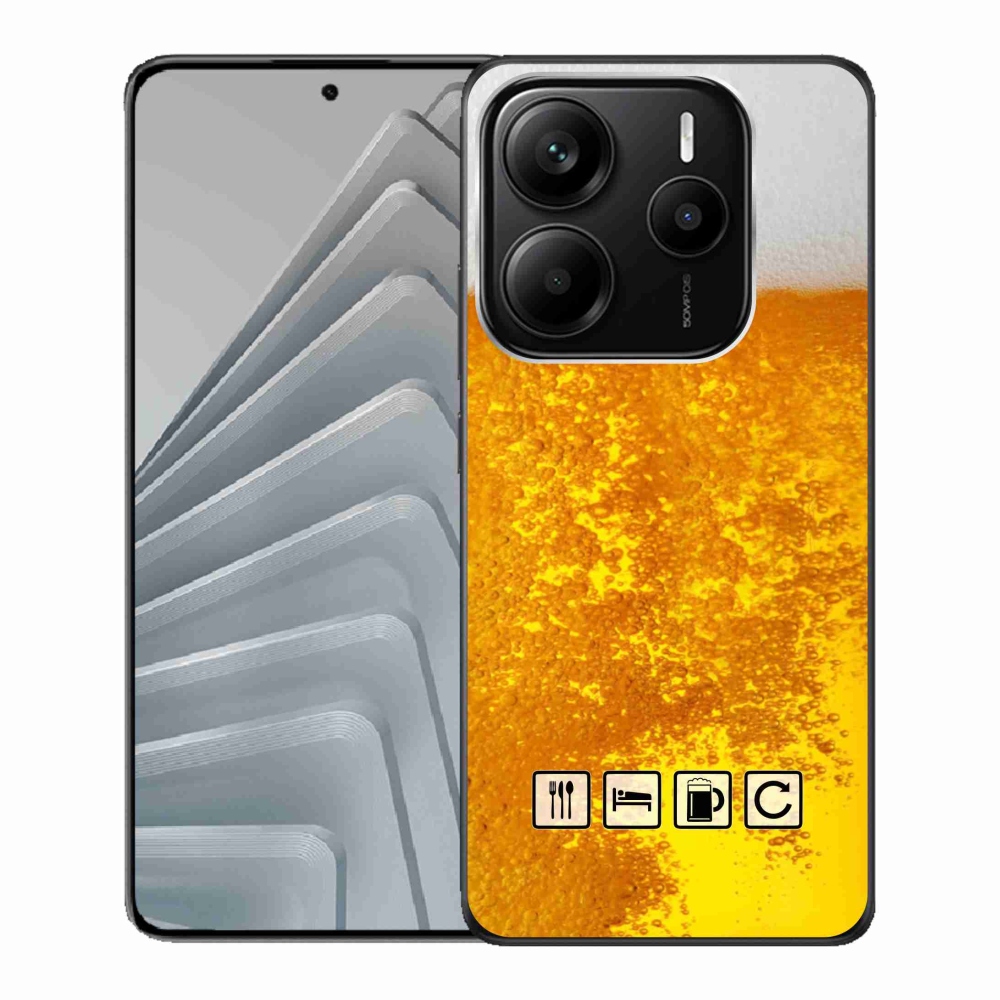 Gelový kryt mmCase na Xiaomi Redmi Note 14 5G - pivní motiv 3
