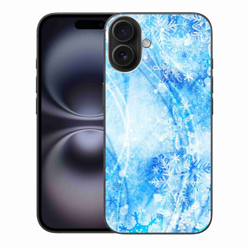 Gelový kryt mmCase na iPhone 16 Plus - sněhové vločky