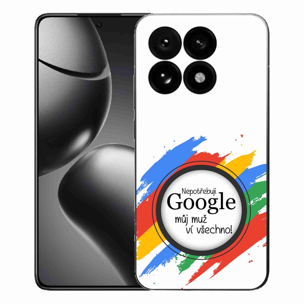 Gelový kryt mmCase na Xiaomi 15T - muž ví všechno bílé pozadí