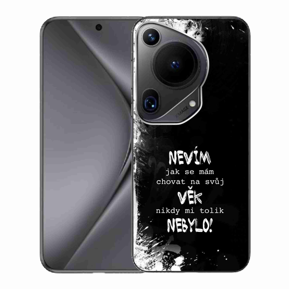 Gelový kryt mmCase na Huawei Pura 70 Ultra - vtipný text 14 černé pozadí