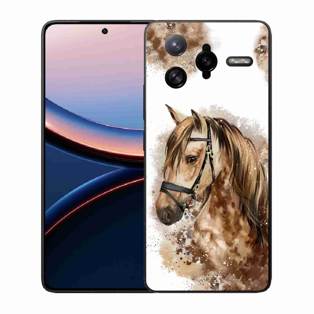Gelový kryt mmCase na Xiaomi Poco F7 Ultra - hnědý kreslený kůň