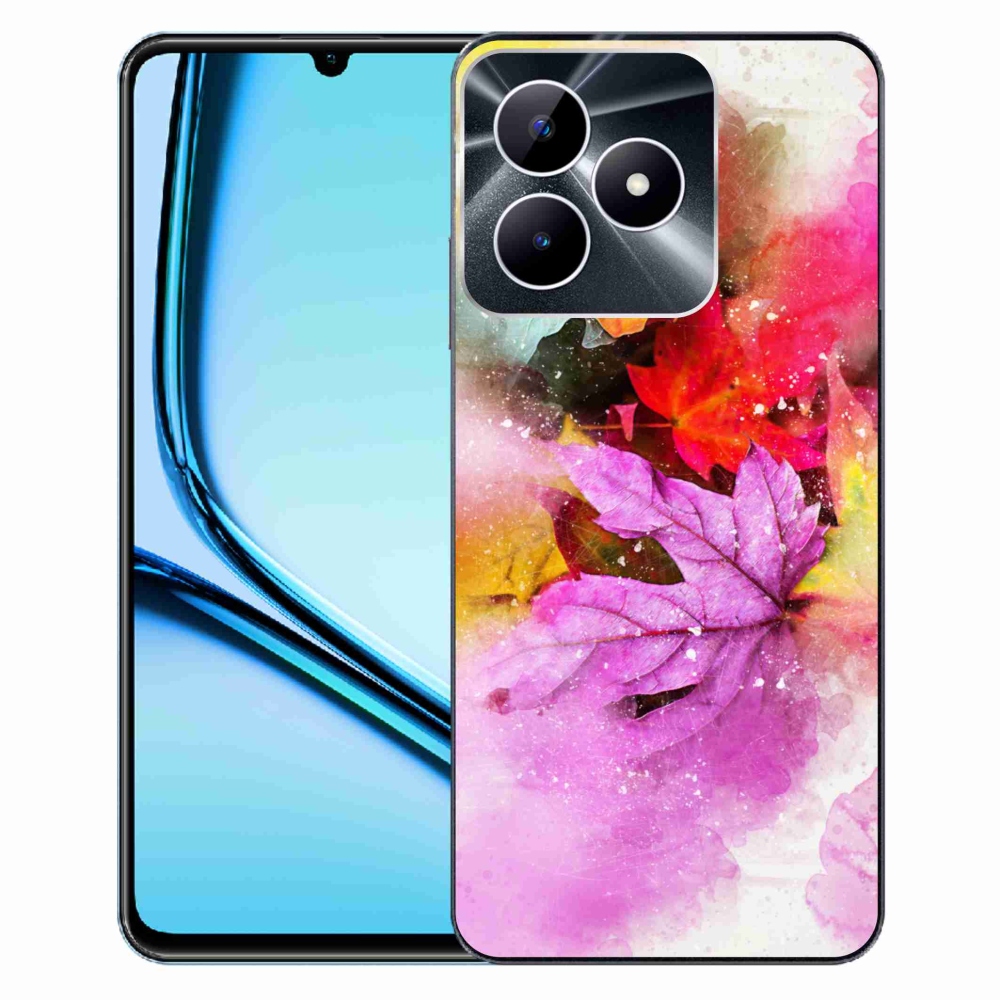 Gelový kryt mmCase na Realme Note 50 - barevné listy