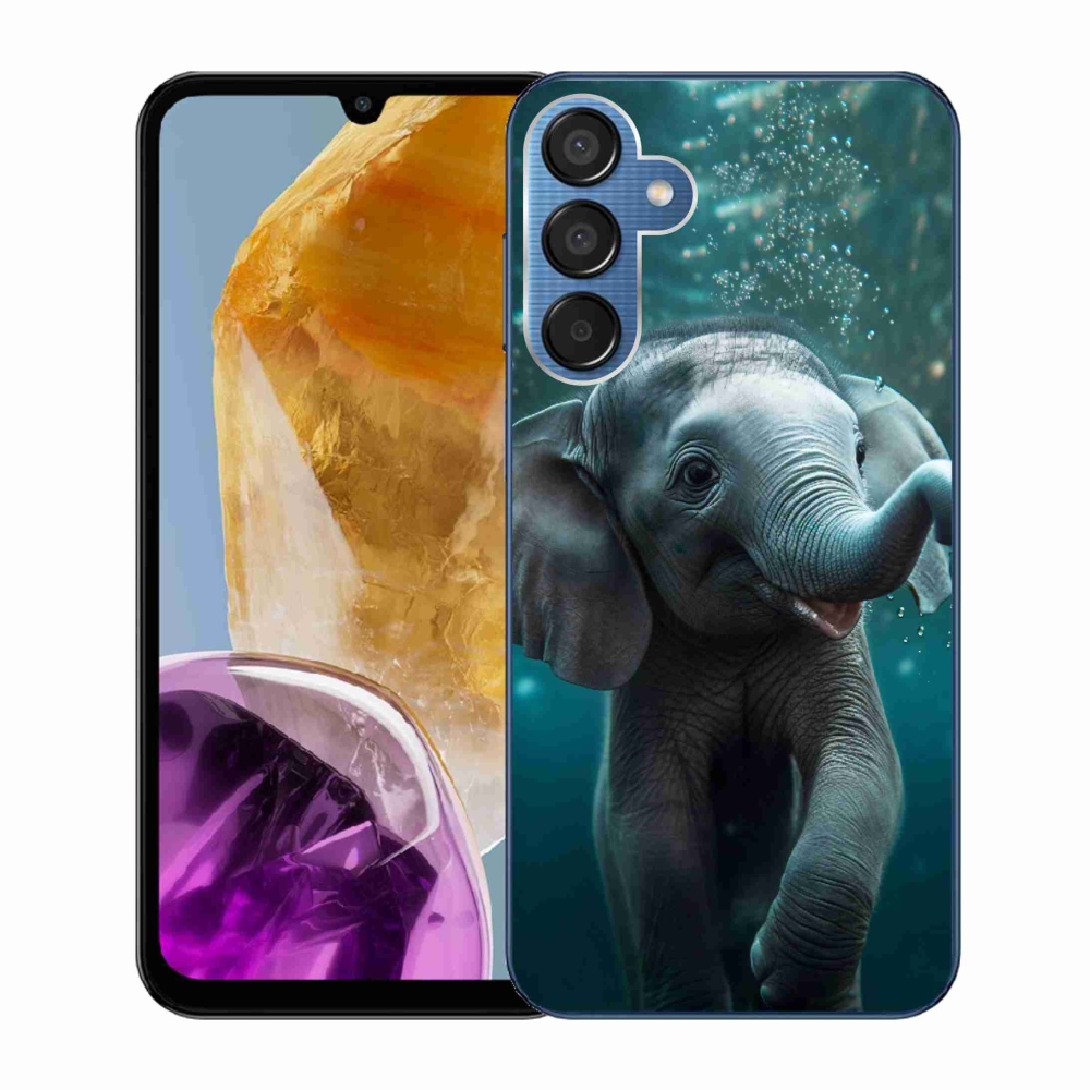 Gelový kryt mmCase na Samsung Galaxy M15 5G - slůně pod vodou