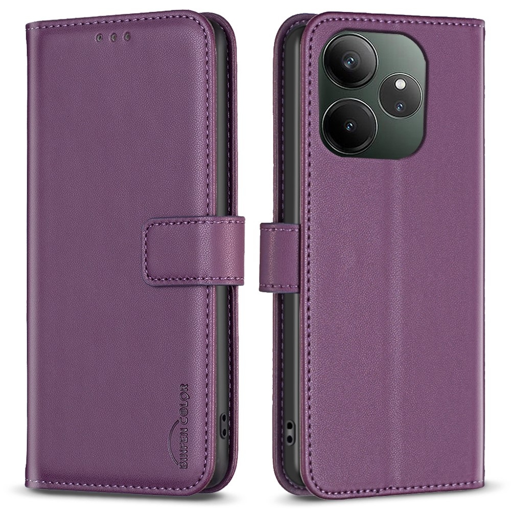 BNF knížkové pouzdro na Realme GT 6 5G/GT 6T 5G - tmavěfialové