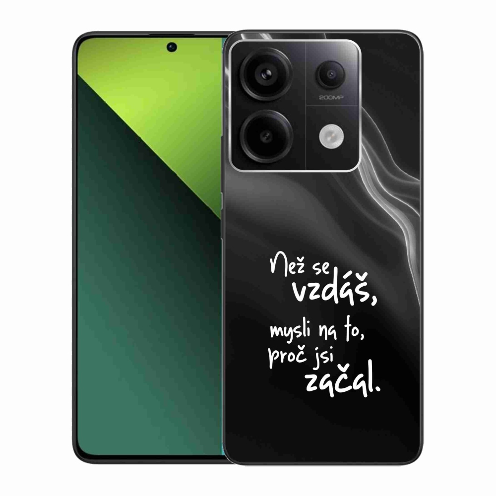 Gelový kryt mmCase na Xiaomi Redmi Note 13 Pro 5G/Poco X6 5G - citát 2 černé pozadí