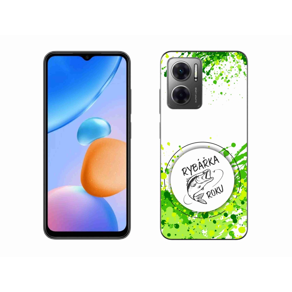 Gelový kryt mmCase na Xiaomi Redmi 10 5G - rybářka roku bílé pozadí