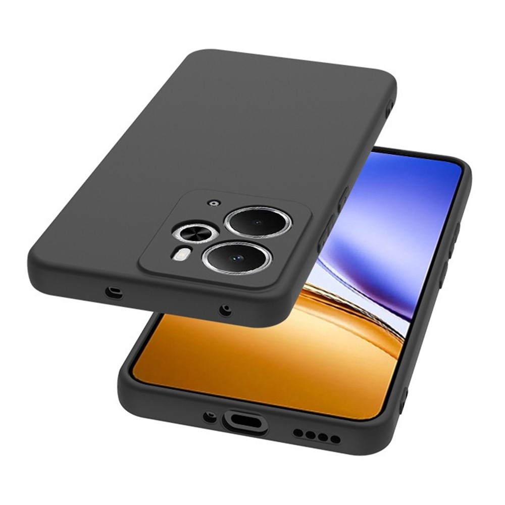 Matný gelový obal na Realme 14 5G - černý