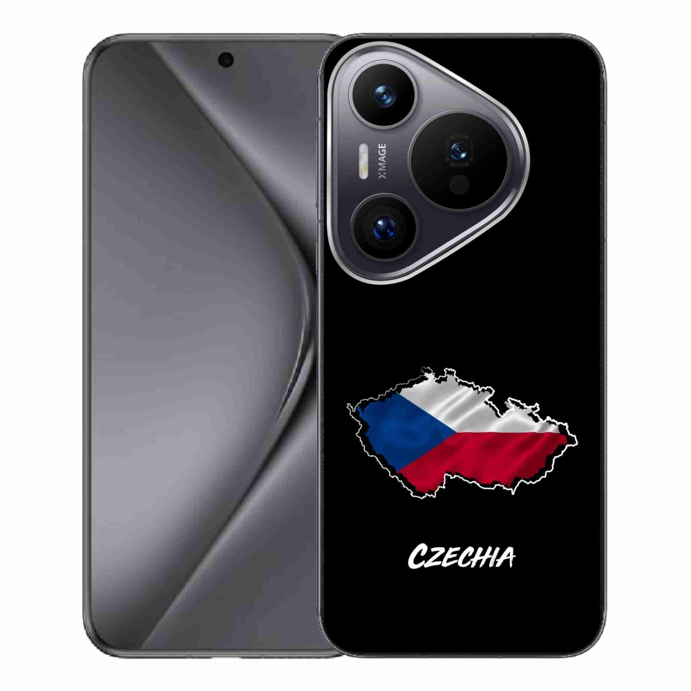 Gelový kryt mmCase na Huawei Pura 70 Pro - Czechia černé pozadí