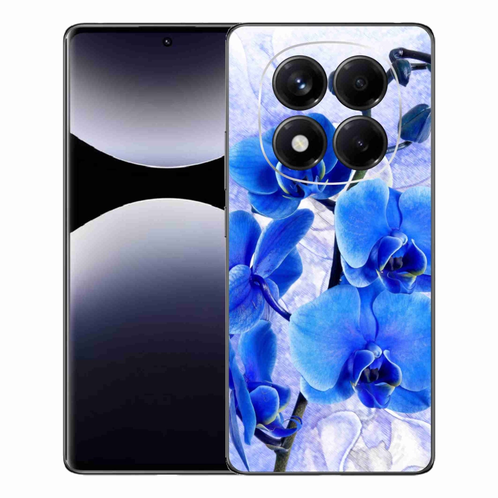 Gelový kryt mmCase na Xiaomi Redmi Note 14 Pro - modré květy