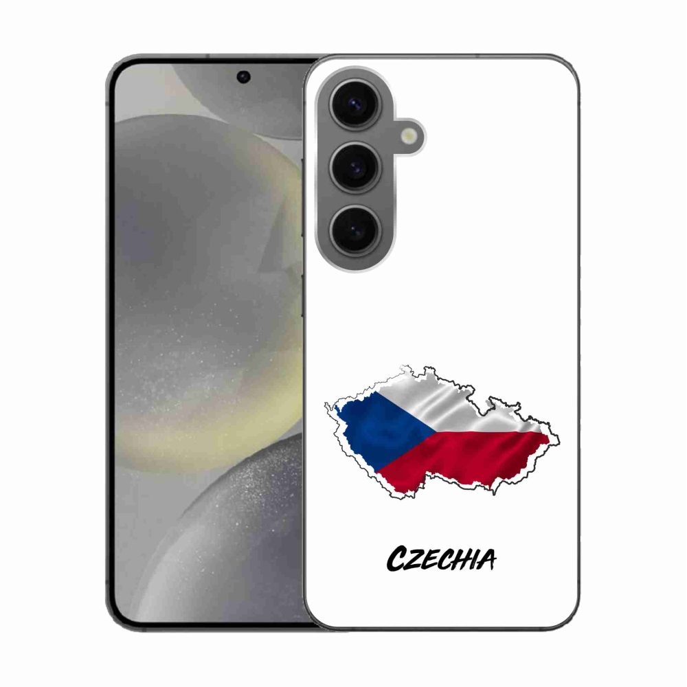 Gelový kryt mmCase na Samsung Galaxy S24 - Czechia bílé pozadí