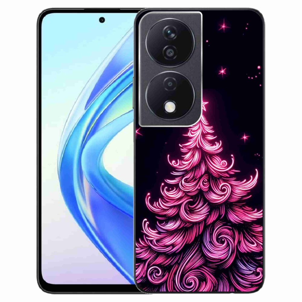 Gelový kryt mmCase na Honor X7b/Honor 90 Smart - neonový vánoční stromek 2