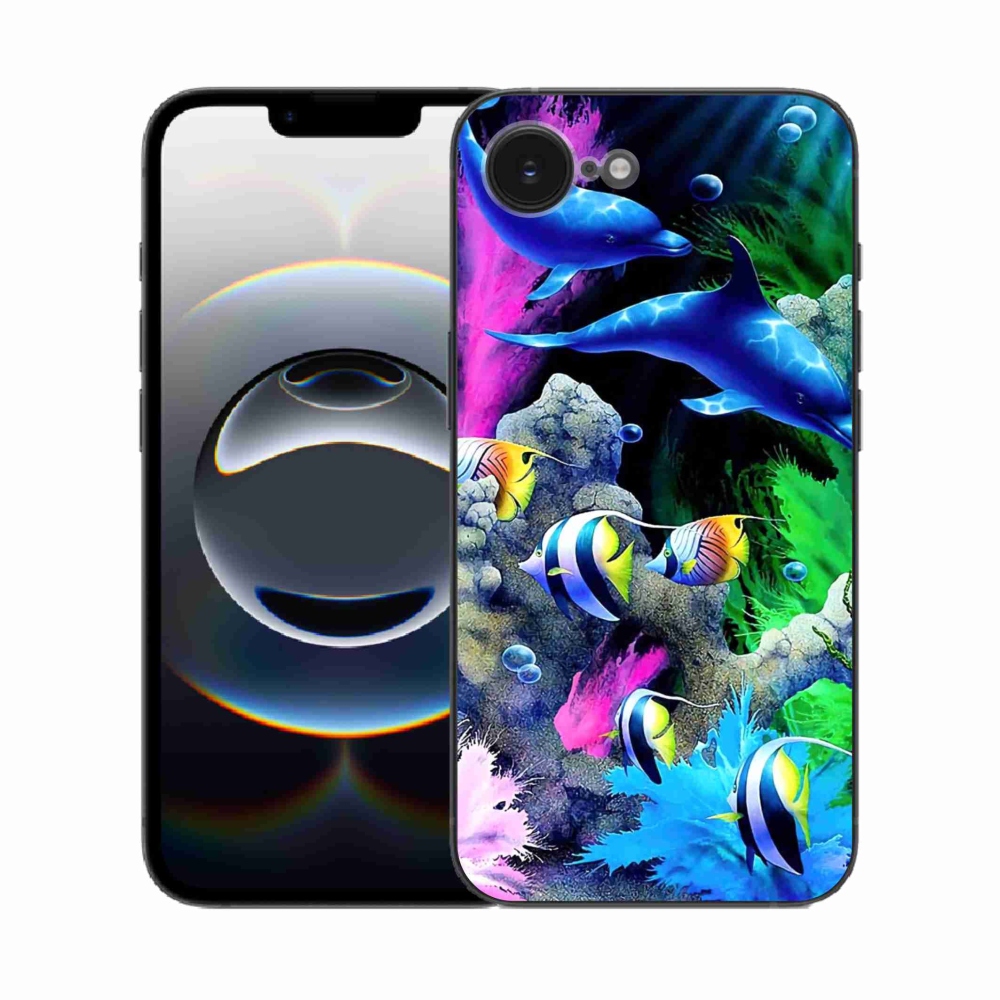 Gelový kryt mmCase na iPhone 16e - mořský svět