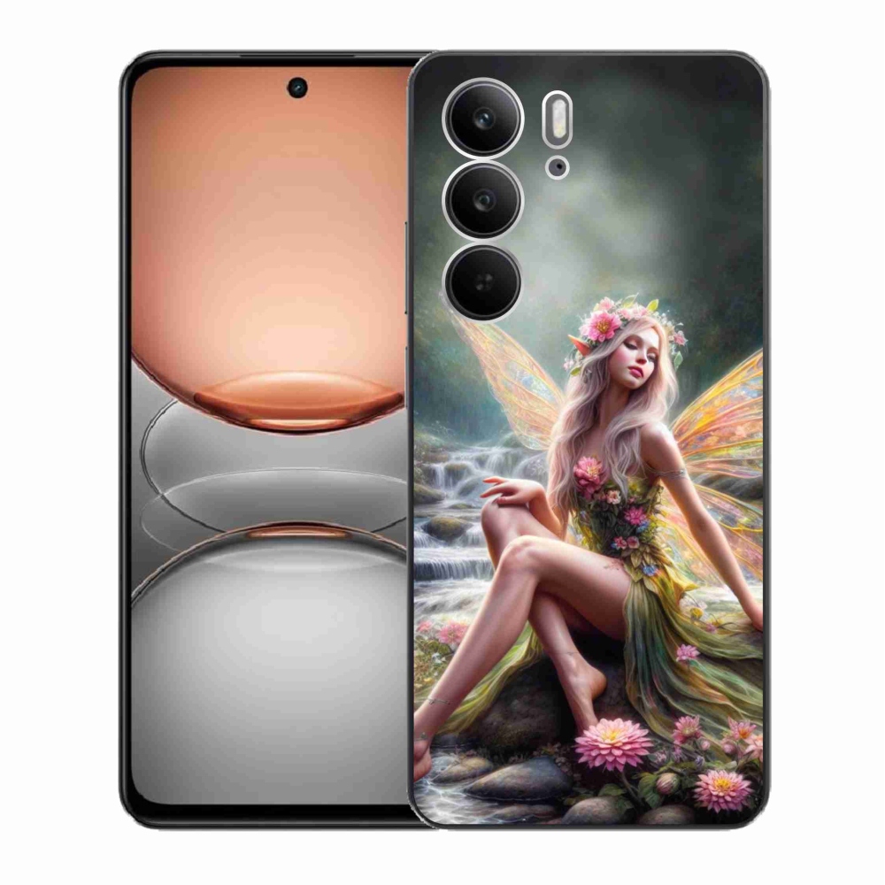Gelový kryt mmCase na Realme C75 - motýlí žena 1