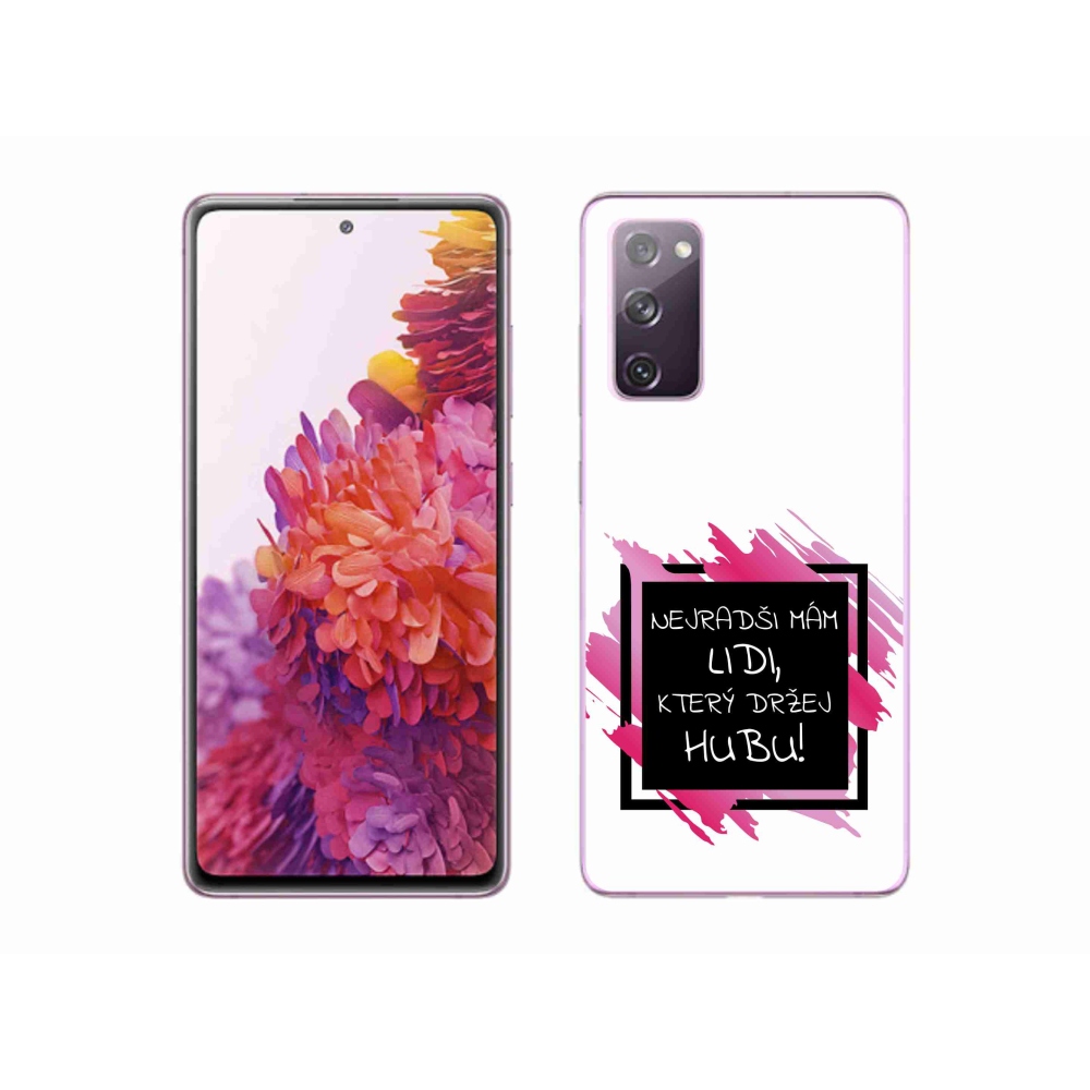 Gelový kryt mmCase na Samsung Galaxy S20 FE - vtipný text 7 černobílé pozadí