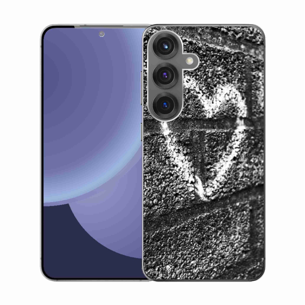 Gelový kryt mmCase na Samsung Galaxy S25 - srdce na zdi