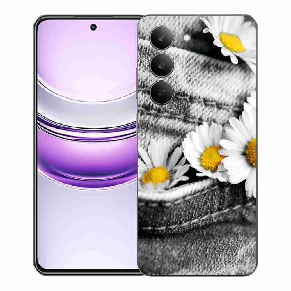 Gelový kryt mmCase na Realme 14x 5G - kopretiny
