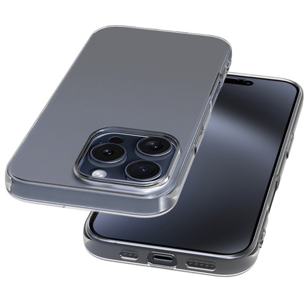 Průhledný gelový obal na iPhone 16 Pro Max - průhledný