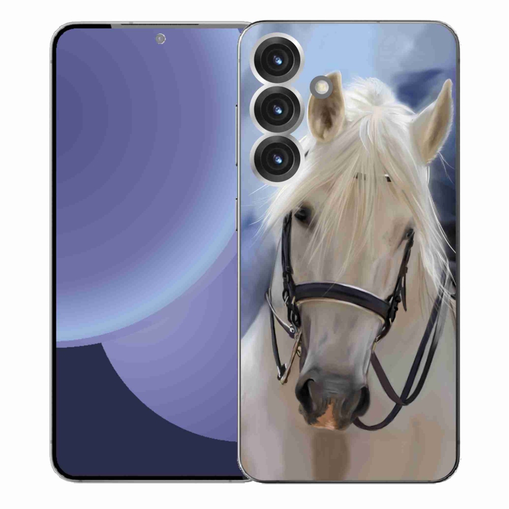 Gelový kryt mmCase na Samsung Galaxy S25+ - bílý kůň