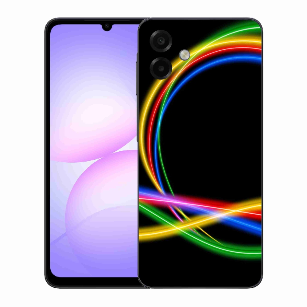 Gelový kryt mmCase na Samsung Galaxy A07 4G - neonové kruhy
