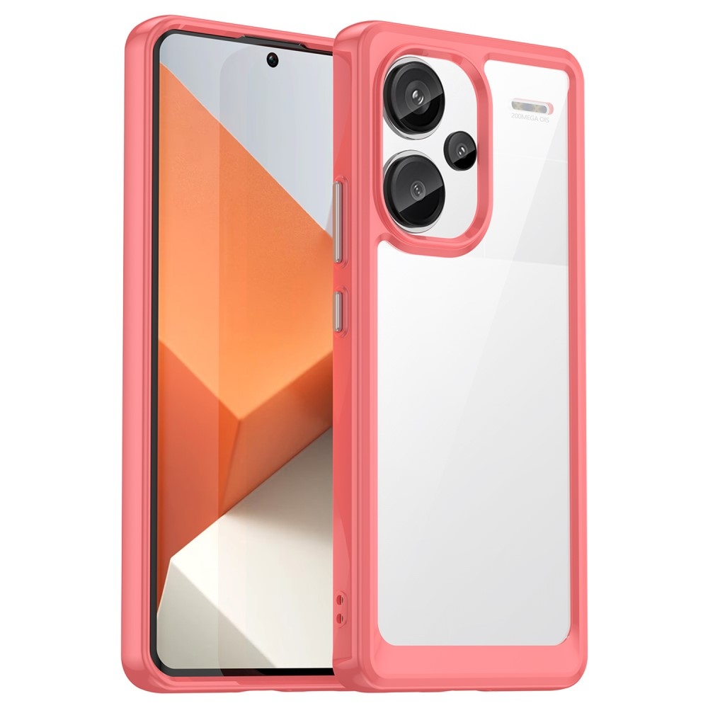 Gelový obal s pevnými zády na Xiaomi Redmi Note 13 Pro+ 5G - červený