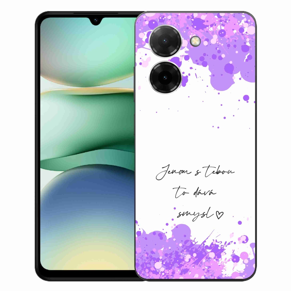Gelový kryt mmCase na Xiaomi Redmi A5 (173.45x79.35x8.45mm) - zamilovaný text bílé pozadí