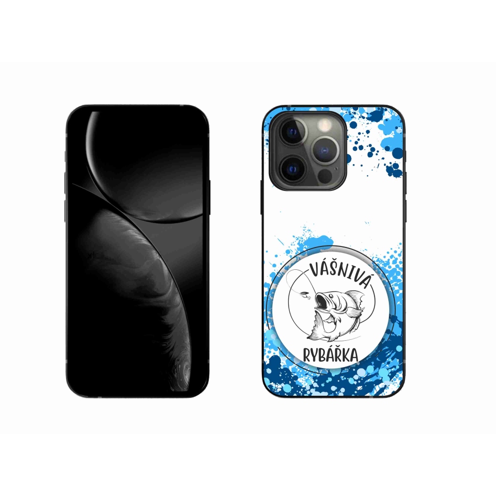 Gelový kryt mmCase na iPhone 13 Pro 6.1 - vášnivá rybářka bílé pozadí