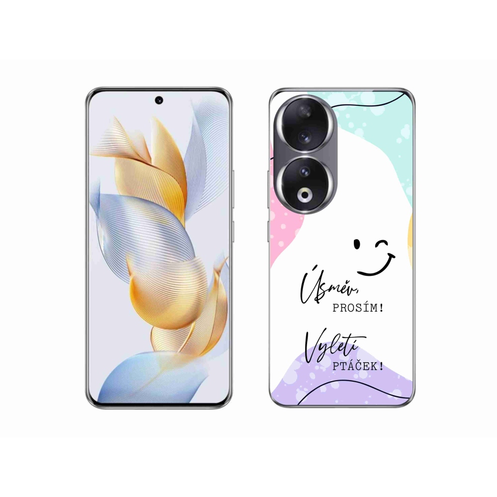 Gelový kryt mmCase na Honor 90 - vtipný text 4 bílé pozadí