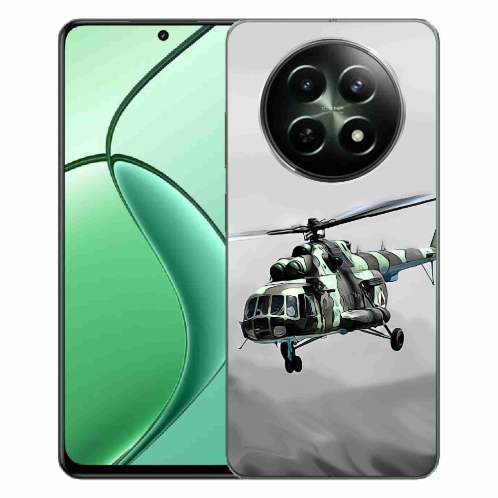 Gelový kryt mmCase na Realme 12 5G/12x 5G - vojenský vrtulník